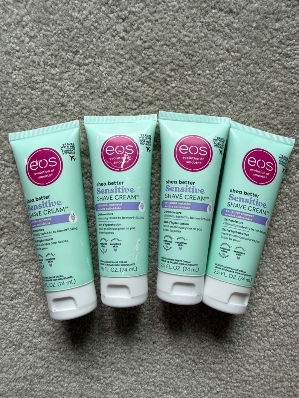 4 EOS SHEA Better Sensitive Shave Cream 2.5 fl oz